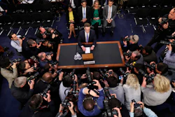 In this April 10, 2018, file photo, Facebook CEO Mark Zuckerberg arrives to testify on Capitol Hill in Washington.