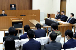 The courtroom ahead of a hearing on the case of Carlos Ghosn at the Tokyo District Court, Tuesday, Jan. 8, 2019.