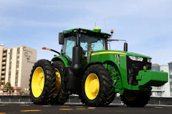 John Deere's self-driving tractor shown at CES International Tuesday, Jan. 8, 2019, in Las Vegas.