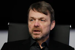 Fiat Chrysler CEO Mike Manley is interviewed, Monday, Jan. 14, 2019, at the North American International Auto Show in Detroit.