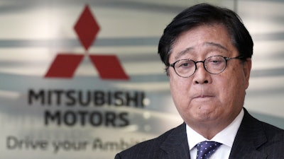 Mitsubishi Motors CEO Osamu Masuko during a press conference at its headquarters in Tokyo Friday, Jan. 18, 2019.