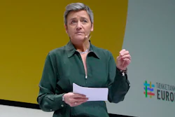 European Union Competition Commissioner Margrethe Vestager delivers a speech in Copenhagen, Monday Jan. 14, 2019.