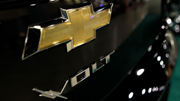 In this Nov. 7, 2010, file photo, a 2011 Chevrolet Volt is on display at the South Florida International Auto Show in Miami Beach, Fla.