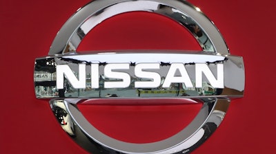 In this Feb. 5, 2019, photo, the logo of Nissan Motor Co., is seen at its showroom in Tokyo.