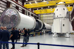 In this Dec. 18, 2018, file photo, SpaceX's Dragon capsule sits in a SpaceX hangar in Cape Canaveral, Fla.