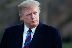 In this Friday, Feb. 8, 2019, file photo, President Donald Trump arrives on Marine One on the South Lawn of the White House in Washington.