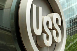 This April 26, 2010, file photo shows the U.S. Steel logo outside the headquarters building in downtown Pittsburgh.