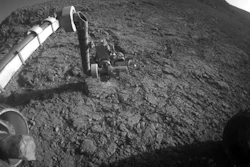 This Jan. 5, 2016, photo shows the tool turret at the end of the the Opportunity rover's robotic arm on the southern side of 'Marathon Valley.'