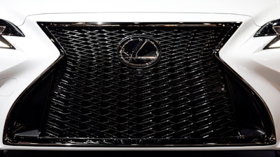 In this Feb. 7, 2019, file photo, the Lexus LS500 is displayed during the media preview of the Chicago Auto Show.