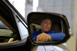 Howard Hakes poses in a 2019 Toyota RAV4 at his dealership in Industry, Calif., Thursday, Feb. 14, 2019.