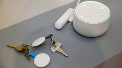 In this Sept. 20, 2017, file photo, the Nest Secure alarm system is seen on display during an event in San Francisco.