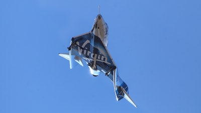 Virgin Galactic's VSS Unity returns to Mojave Air and Space Port after reaching space Friday, Feb. 22, 2019.