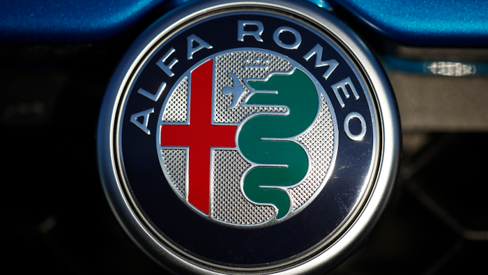 This Sunday, Jan. 7, 2018, file photo shows a 2018 Stelvio at an Alfa Romeo dealership in Highlands Ranch, Colo.