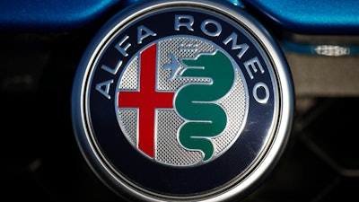 This Sunday, Jan. 7, 2018, file photo shows a 2018 Stelvio at an Alfa Romeo dealership in Highlands Ranch, Colo.