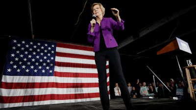 Democratic presidential candidate Sen. Elizabeth Warren, D-Mass., speaks to local residents Friday, March 8, 2019, in Queens, New York.