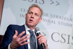 Acting Defense Secretary Patrick Shanahan speaks at the Center for Strategic and International Studies in Washington, Wednesday, March 20, 2019.