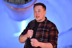 In this Tuesday, Dec. 18, 2018, file photo, Elon Musk speaks during an unveiling event for the Boring Co. test tunnel in Hawthorne, Calif.