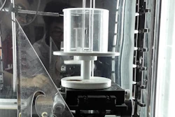 The experimental setup used to study the behavior of spider dragline silk.