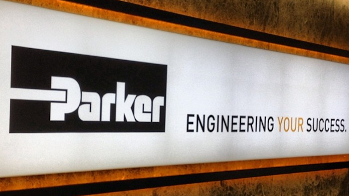 Sign at Parker Hannifin facility in Etoy, Switzerland.
