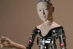 This Monday, Aug. 1, 2016, file photo shows the humanoid robot 'Alter' on display at the National Museum of Emerging Science and Innovation in Tokyo.