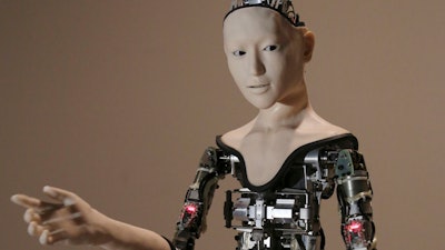 This Monday, Aug. 1, 2016, file photo shows the humanoid robot 'Alter' on display at the National Museum of Emerging Science and Innovation in Tokyo.