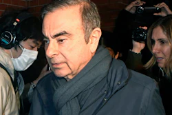 In this April 3, 2019, photo, former Nissan Chairman Carlos Ghosn returns to his residence in Tokyo.