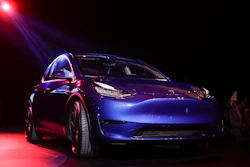 In this March 14, 2019, file photo, the Tesla Model Y is unveiled at Tesla's design studio in Hawthorne, Calif.