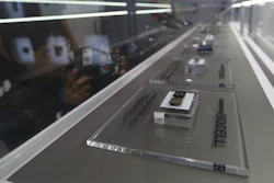 Samsung Electronics' microchips are displayed at its store in Seoul, South Korea, Tuesday, April 30, 2019.