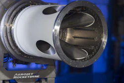 Jettison Motor built by Aerojet Rocketdyne for the Lockheed Martin-built Orion spacecraft's Launch Abort System.