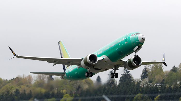 In this Wednesday, April 10, 2019, file photo, a Boeing 737 Max 8 airplane takes off on a test flight at Boeing Field in Seattle.
