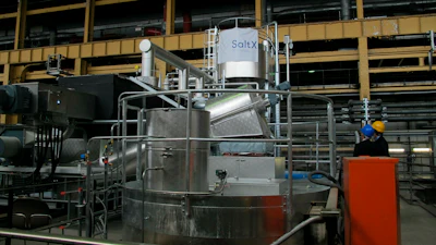 An experimental salt-based heat storage facility at Reuter thermal power station on Wednesday, April 24, 2019.