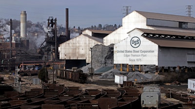 This Feb 26, 2019, photo shows U.S. Steel's Edgar Thomson Plant in Braddock, Pa.