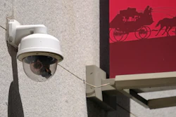 This photo taken Tuesday, May 7, 2019, shows a security camera in the Financial District of San Francisco.