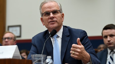 Daniel Elwell, acting administrator of the FAA, testifies during a hearing on Capitol Hill, Wednesday, May 15, 2019.