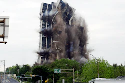 Martin Tower, former world headquarters of Bethlehem Steel, implodes Sunday, May 19, 2019 in Bethlehem, Pa.