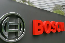 In this April 27, 2006, file photo, the logo of Robert Bosch GmbH in front of the company's headquarters in Gerlingen, Germany.