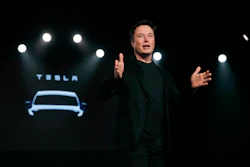 In this March 14, 2019, file photo, Tesla CEO Elon Musk speaks before unveiling the Model Y at Tesla's design studio in Hawthorne, Calif.