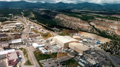 This undated file aerial view shows the Los Alamos National Laboratory in Los Alamos, N.M.