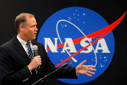 NASA Administrator James Bridenstine delivers remarks at the NASA Michoud Assembly Facility in New Orleans, Aug. 13, 2018.