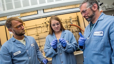 Left to right: Peter Christensen, Kathryn Loeffler and Brett Helms.