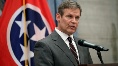 In this Nov. 7, 2018 file photo, Gov.-elect Bill Lee speaks during a news conference in the Capitol in Nashville.