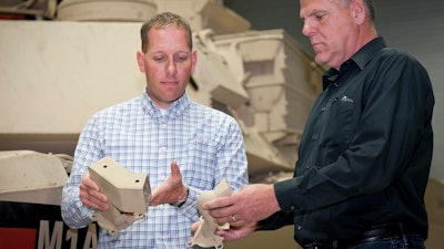 A 3D-printed titanium cable guard that will be printed at GE Additive’s facility in Pittsburgh.