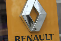 In this Jan. 19, 2016, file photo, the Renault logo is pictured on a Renault showroom in Paris.