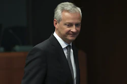 French Finance Minister Bruno Le Maire arrives for a meeting of Eurogroup Finance Ministers at the European Council headquarters in Brussels, Thursday, May 16, 2019.