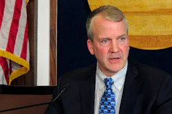 In this Feb. 21, 2019, file photo, U.S. Sen. Dan Sullivan speaks to reporters after giving his annual address to a joint session of the Alaska Legislature in Juneau.