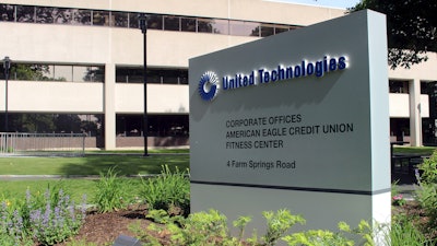The United Technology headquarters shown, Monday, June 10, 2019, in Farmington, Conn.