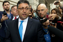 In this Tuesday, June 12, 2018, file photo, Assistant Attorney General for Antitrust Makan Delrahim leaves the federal courthouse in Washington.