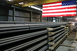 In this May 9, 2019, photo, steel rods produced at the Gerdau Ameristeel mill in St. Paul, Minn., await shipment.
