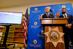 San Francisco District Attorney George Gascon, left, announces the implementation of an artificial intelligence tool to remove potential for bias in charging decisions, Wednesday, June 12, 2019.