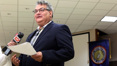 United Auto Workers spokesman Brian Rothenberg speaks at a news conference, Friday, June 14, 2019, in Chattanooga, Tenn.